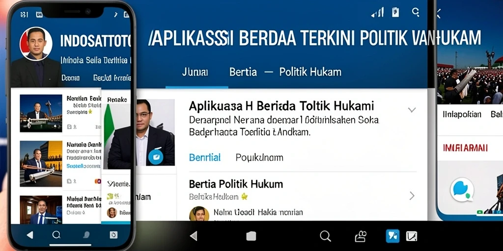 Tampilan antarmuka aplikasi INDOSATTOTO untuk berita politik dan hukum.