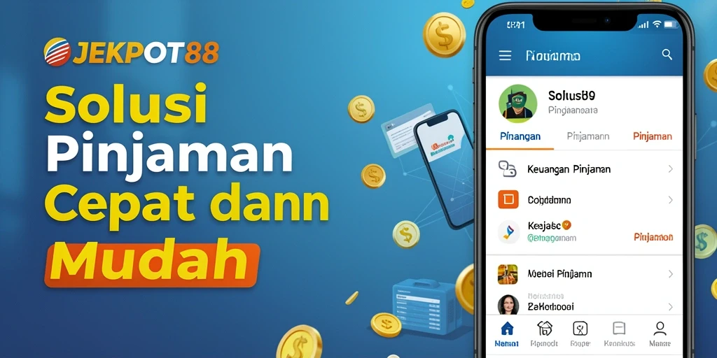 Antarmuka aplikasi JEKPOT88 menampilkan proses pinjaman yang mudah dan cepat.
