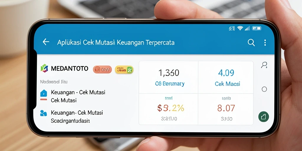 Tampilan antarmuka aplikasi MEDANTOTO untuk cek mutasi keuangan.