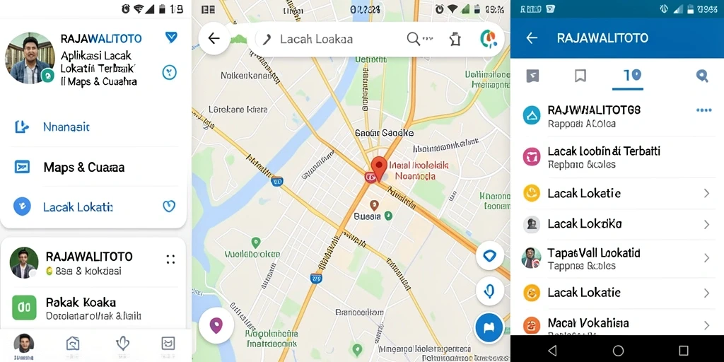 Tampilan antarmuka RAJAWALITOTO untuk melacak lokasi pengguna.